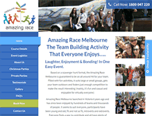 Tablet Screenshot of amazingracemelbourne.com.au
